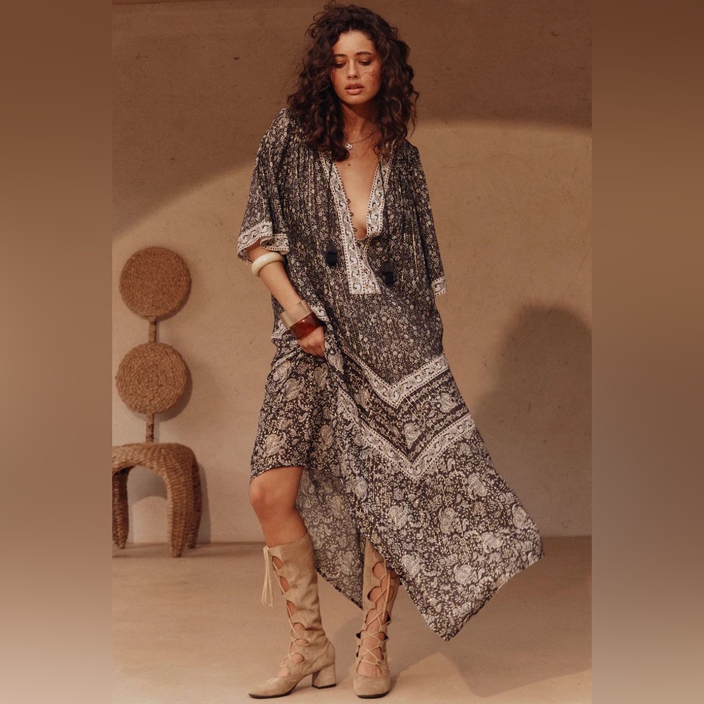 NWTS SPELL LITTLE BIRD FLUTTER MAXI DRESS